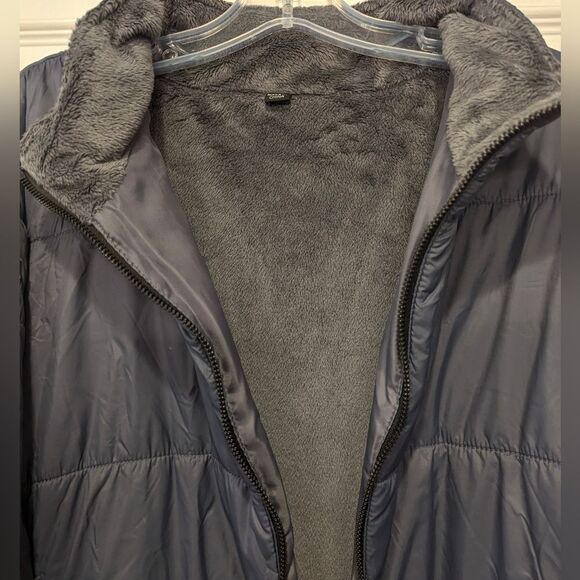 Free Country navy blue fleece lightweight puffer jacket full Plus Size 3X warm - Picture 4 of 8